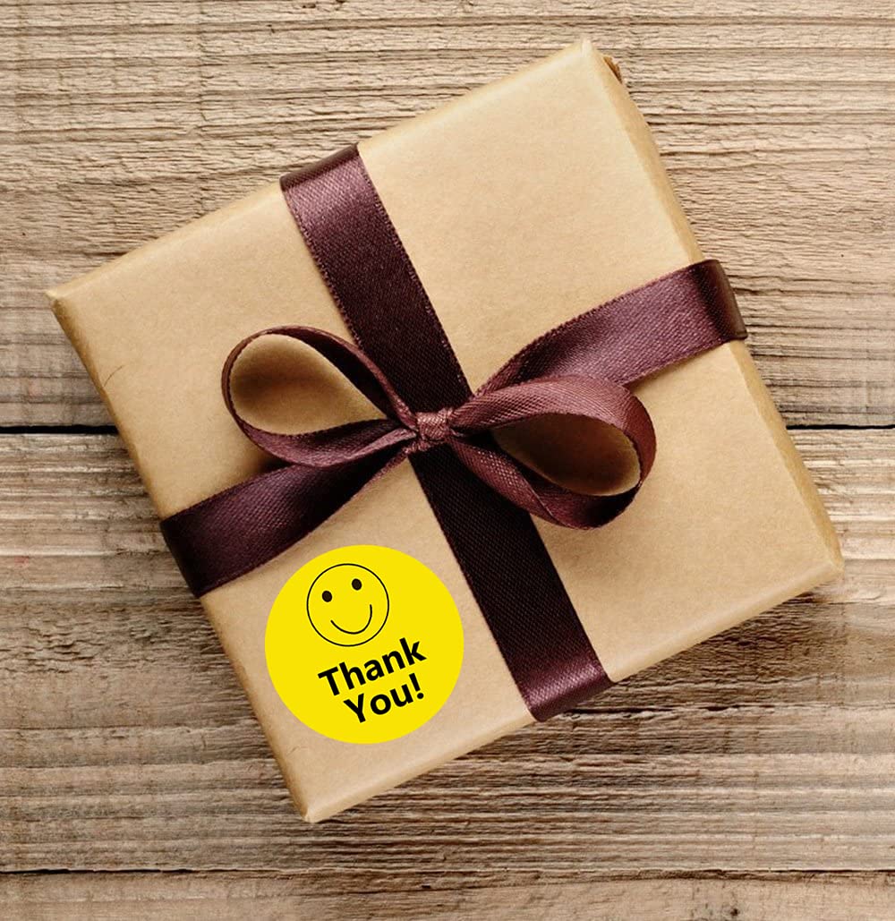 Smile Thank You Stickers,Yello - Label Sticker Round review and price
