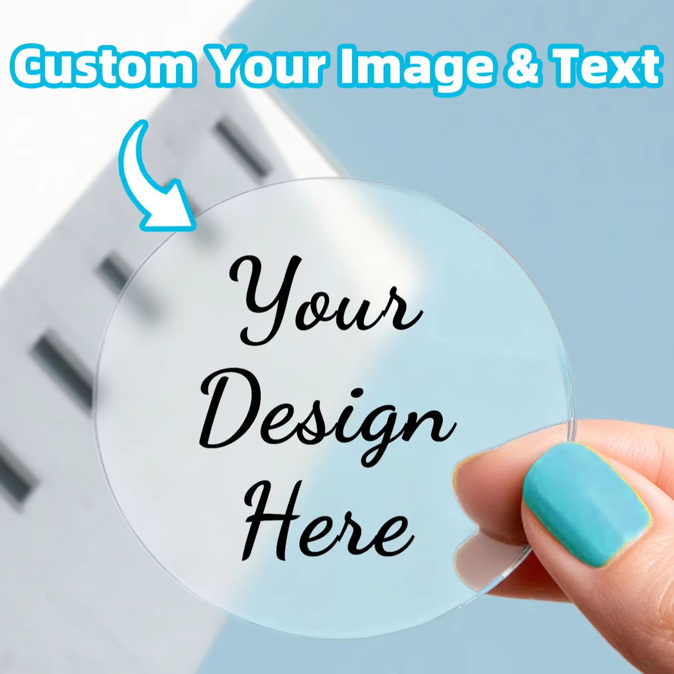 1/50/100PCS Custom Round Water - Label Sticker Round review and price
