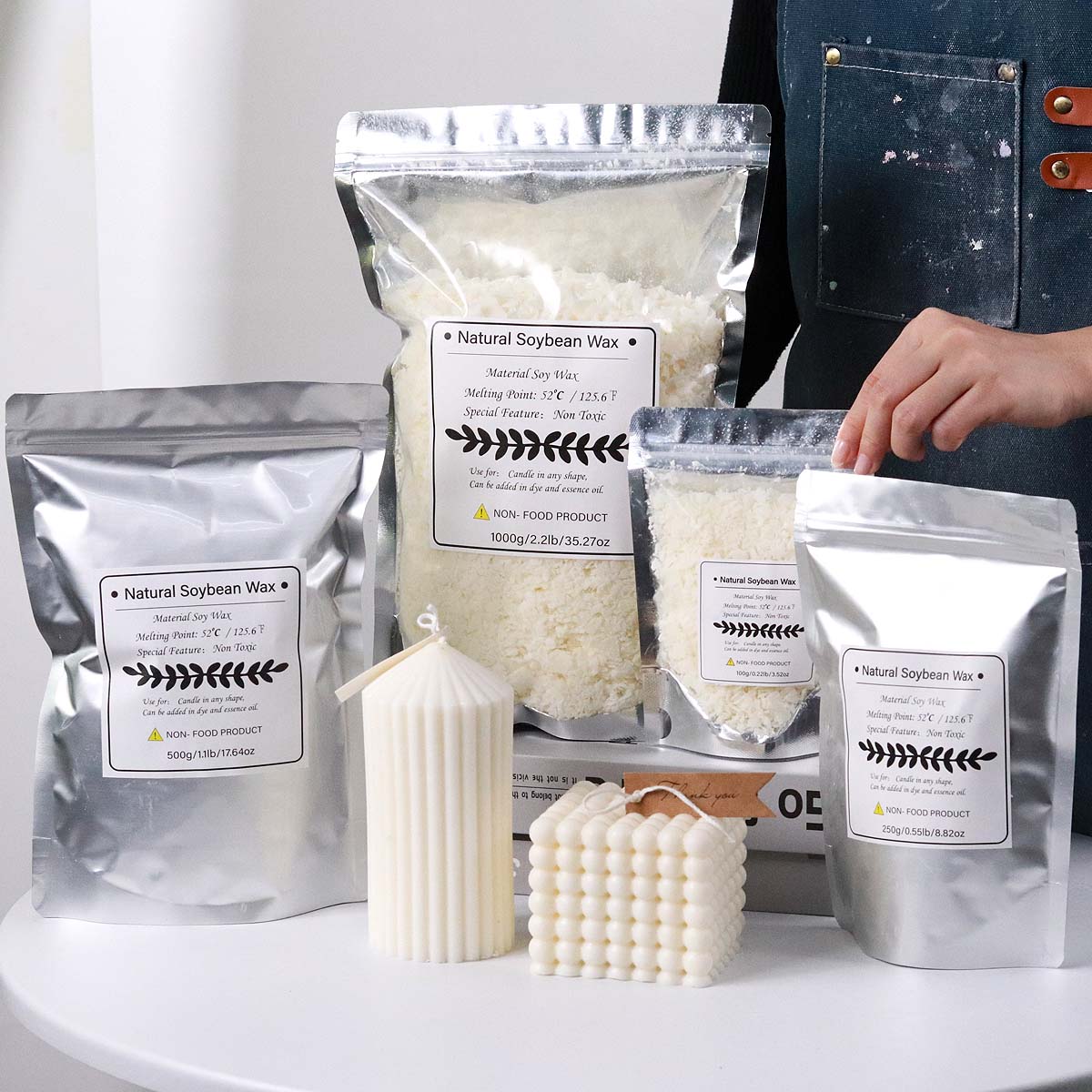 100/250/500/1000g Natural Soy  - Candle Making Kits review and price