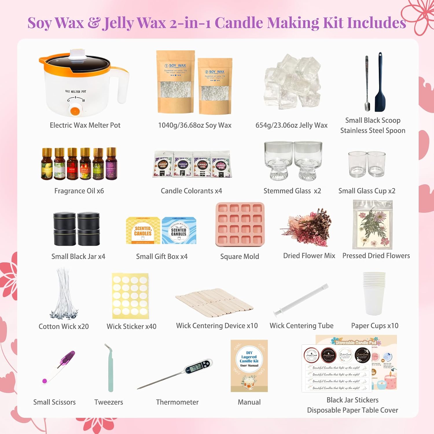 2-in-1 Soy & Jelly Wax DIY Can - Candle Making Kit For Beginners review and price